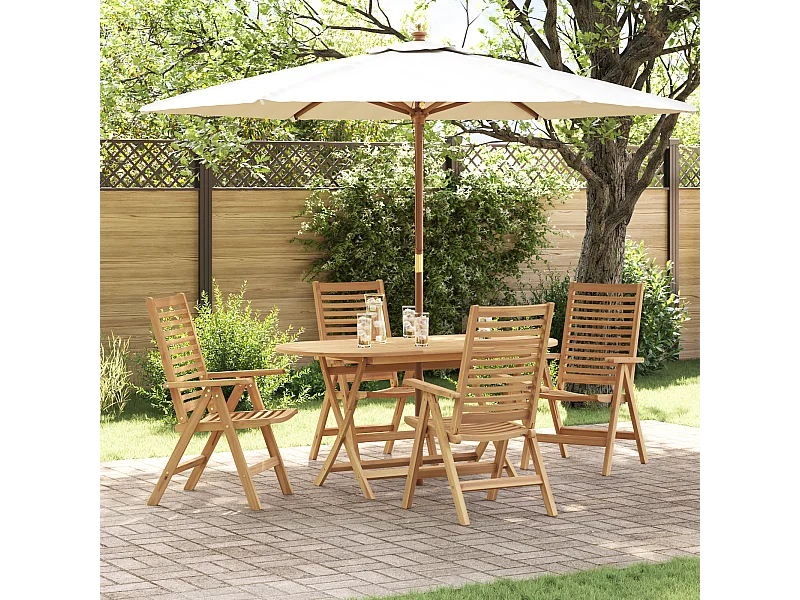 stuks opvouwbare tuinstoelen van massief teakhout