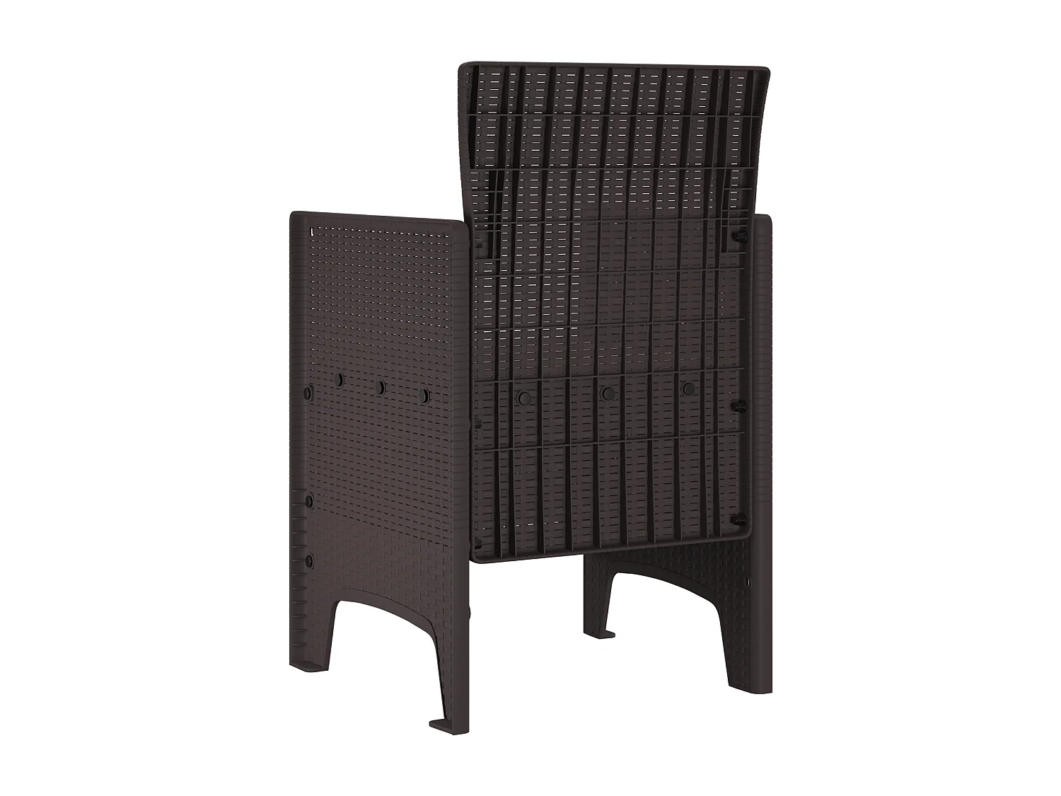 Tuinstoelen met kussens 2 stuks Bruin Poly Rotan