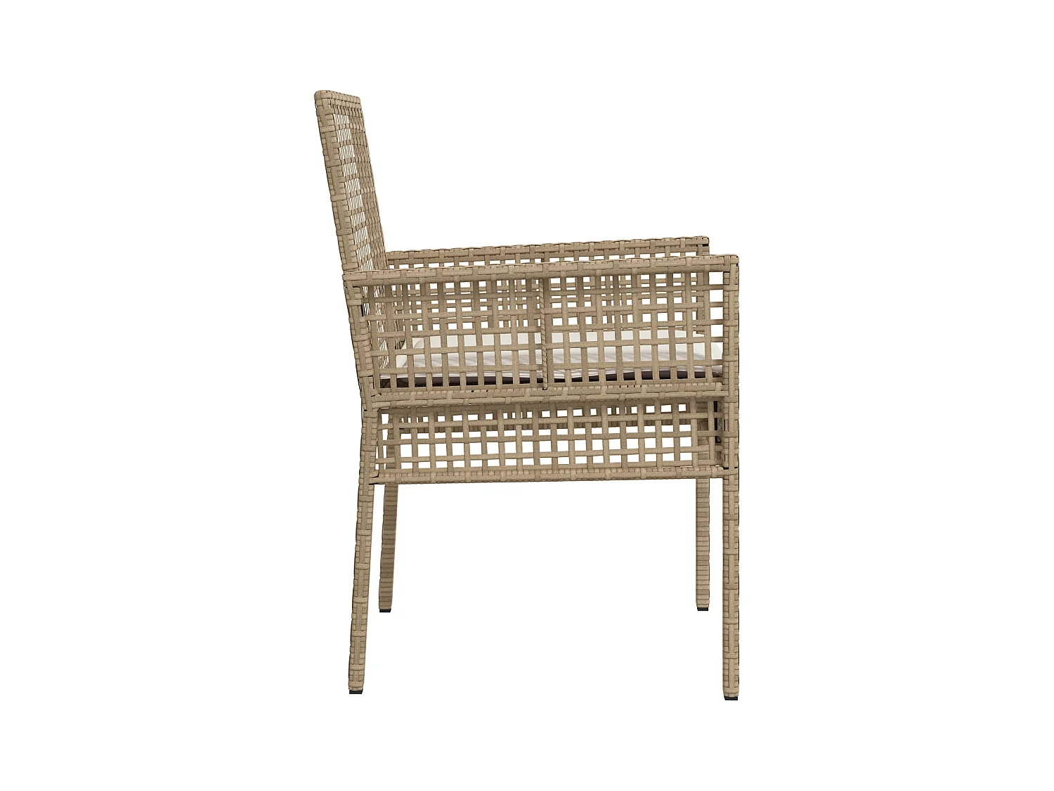 stuks tuinstoelen met beige kussens van polyrotan