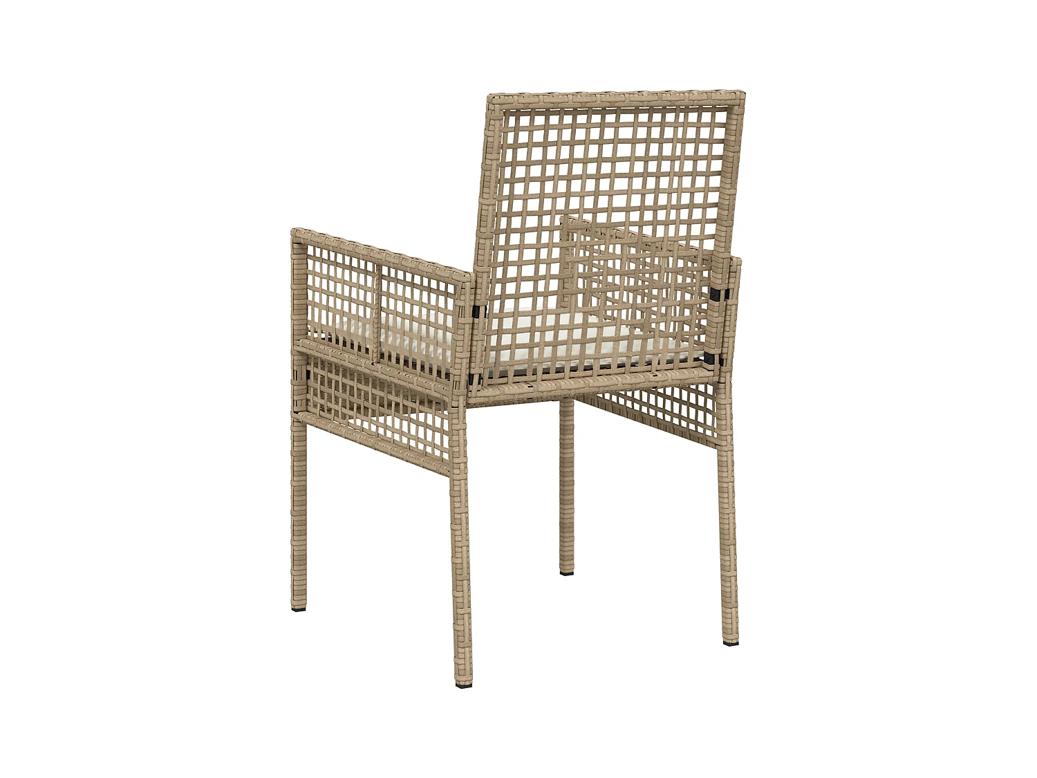 stuks tuinstoelen met beige kussens van polyrotan