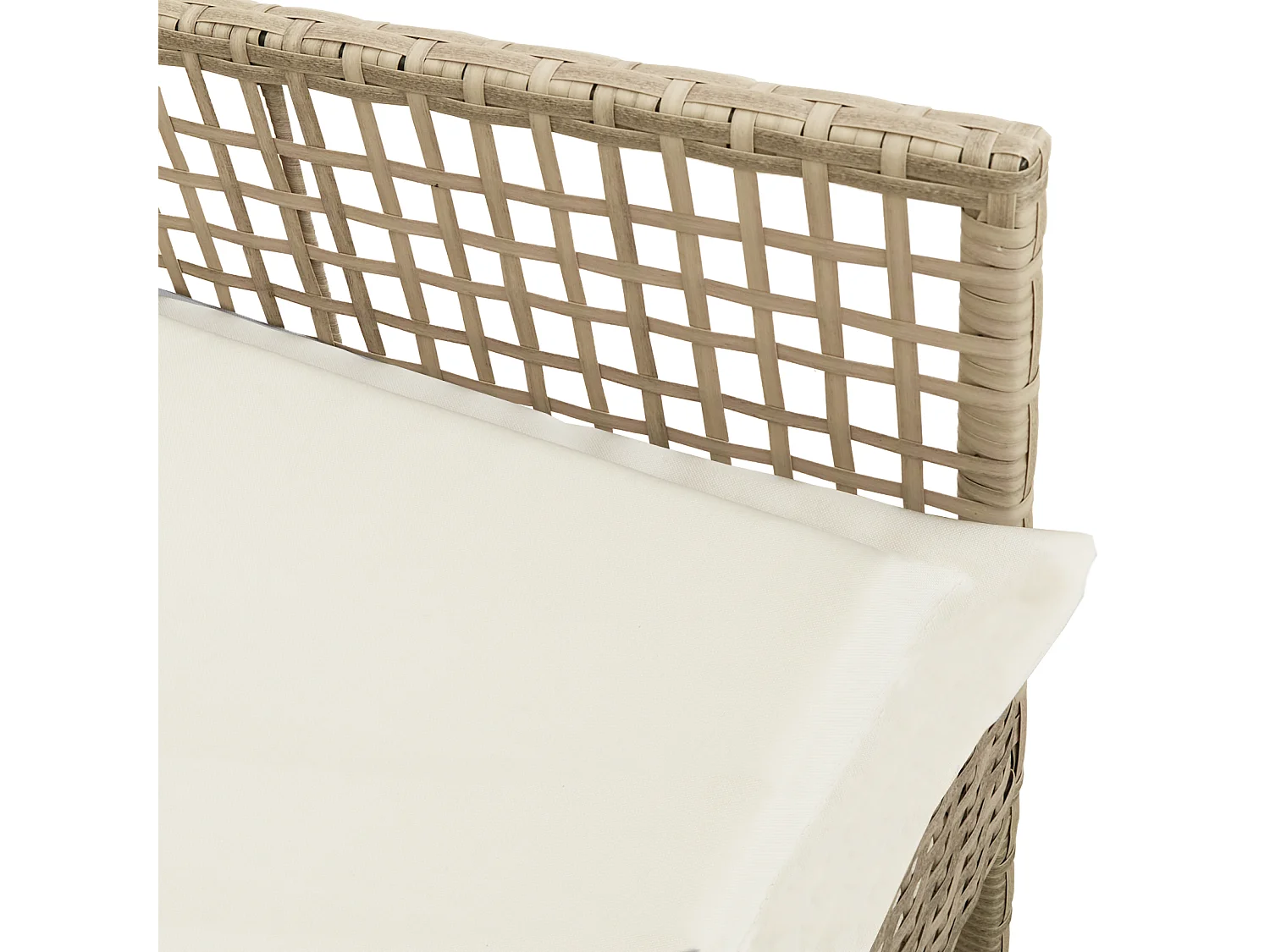 Chaises de jardin 2 pcs avec coussins Beige en poly rattan