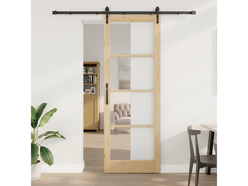 Puerta corredera con kit de herrajes  83x232 cm