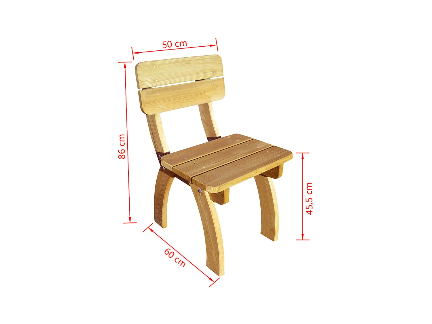 Tuinstoelen set van 2 Geïmpregneerd grenenhout