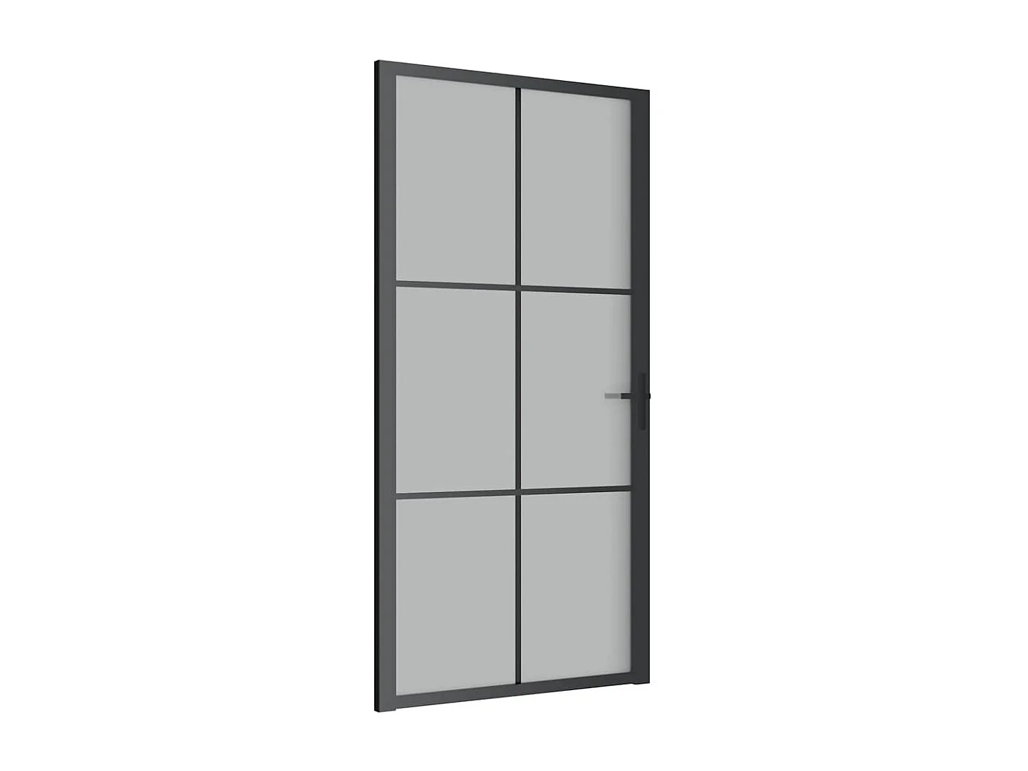 Puerta interior 102,5x201,5 cm Cristal y aluminio Negro Mate