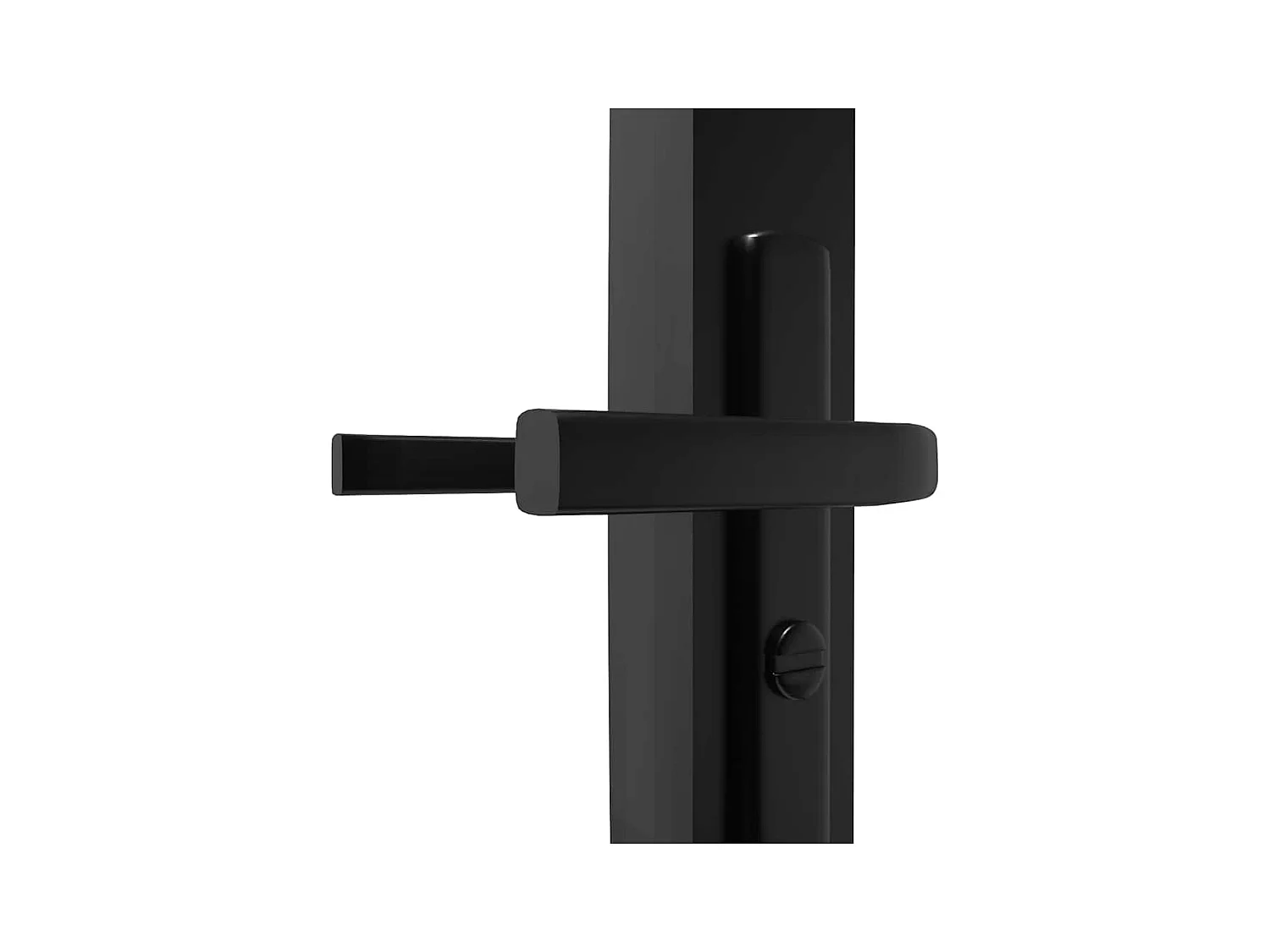 Binnendeur ESG glas en aluminium 83x201,5 cm Zwart