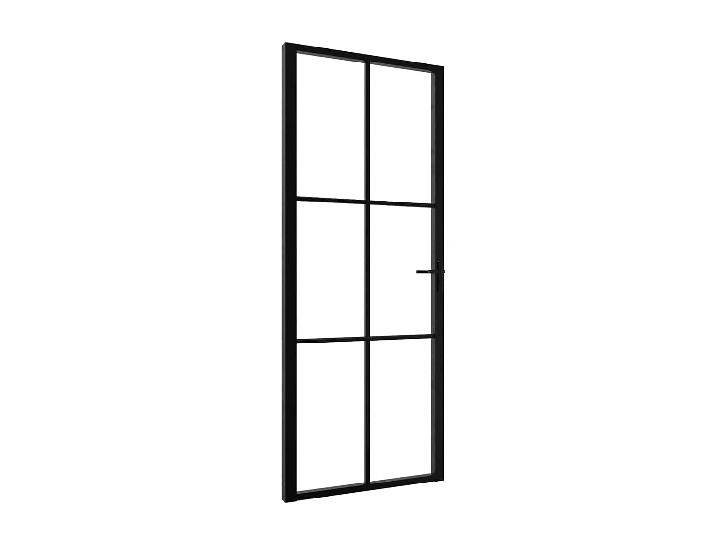 Puerta interior ESG cristal y aluminio 83x201,5 cm Negro