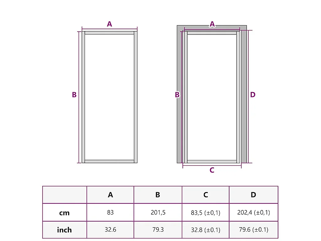 Puerta interior ESG cristal y aluminio 83x201,5 cm Negro