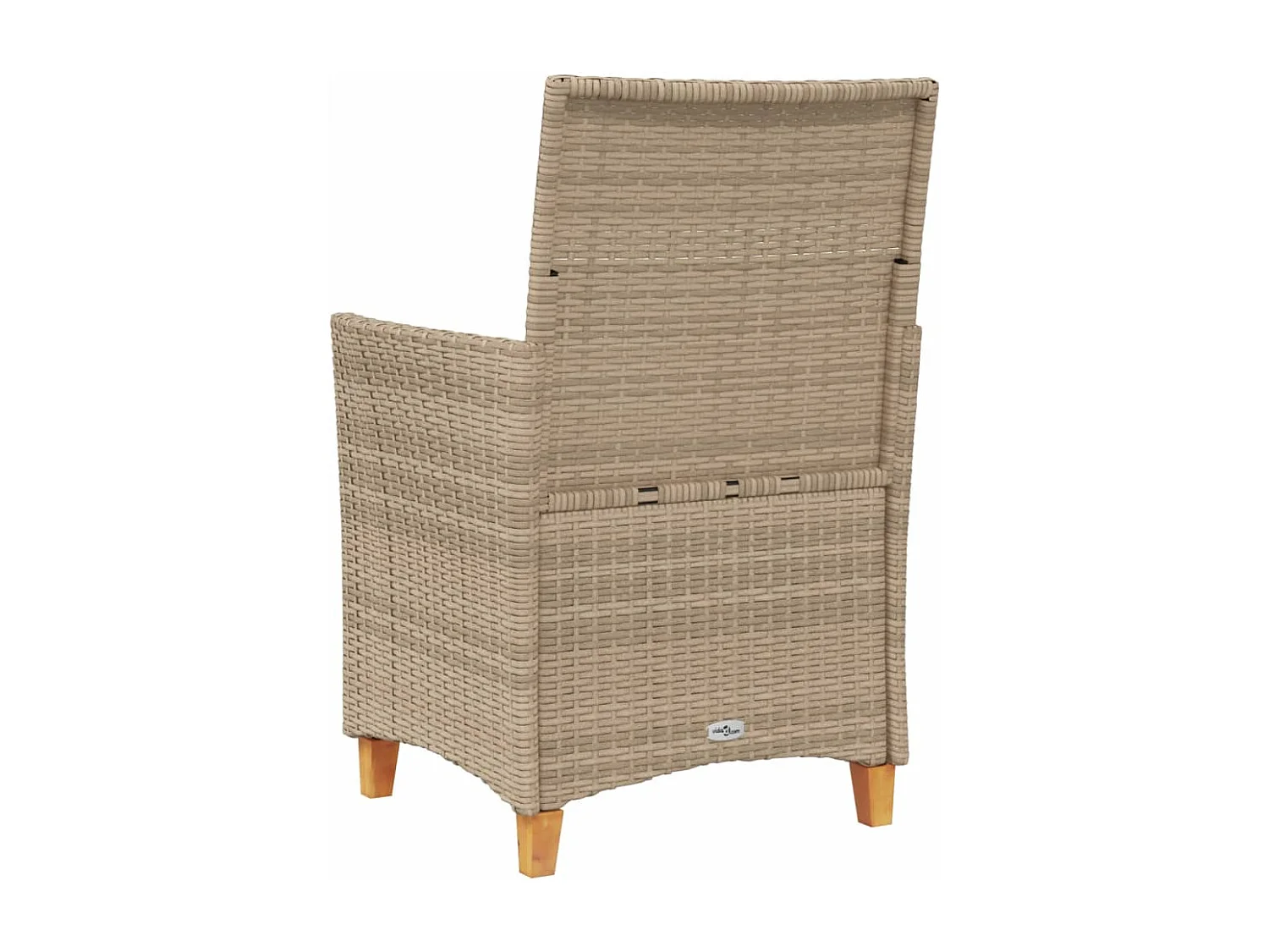 Tuinstoelen kussens set van 2 beige hars riet hout