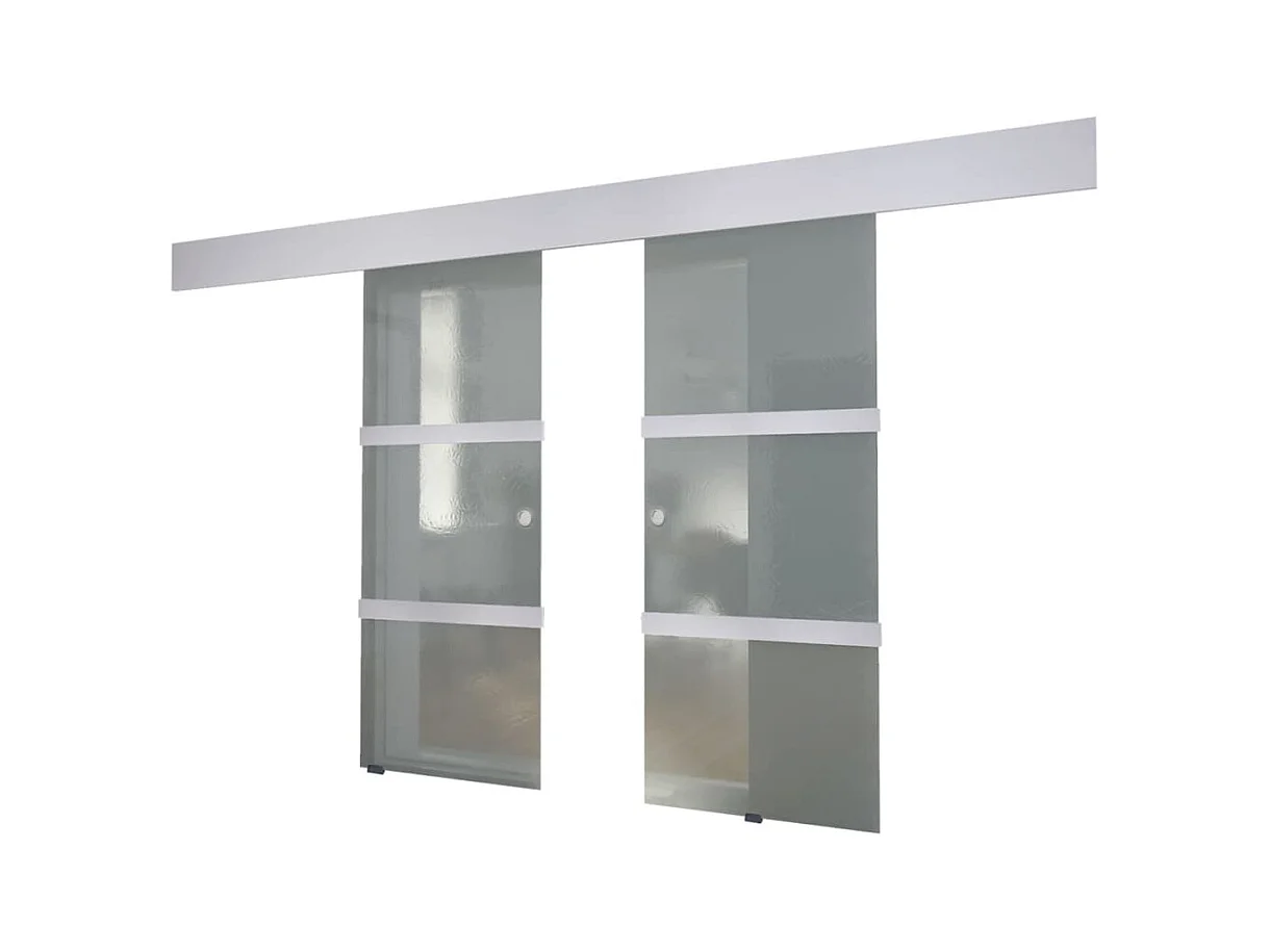 Doppia porta scorrevole in vetro