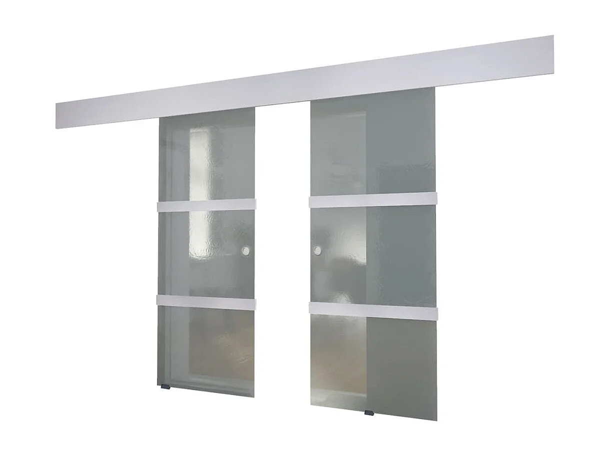 Porte double coulissante Verre