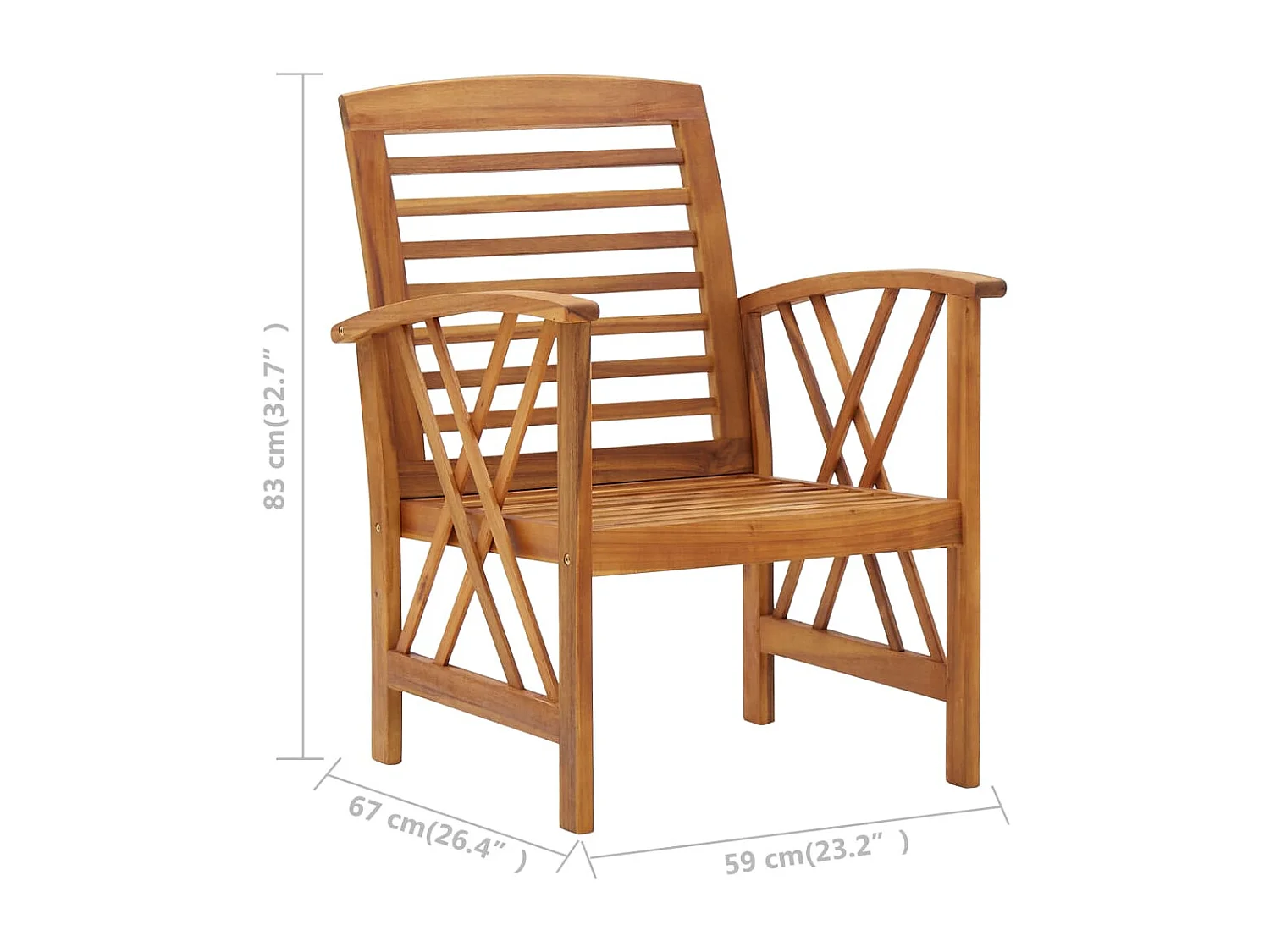 Tuinstoelen set van 2 Massief acaciahout