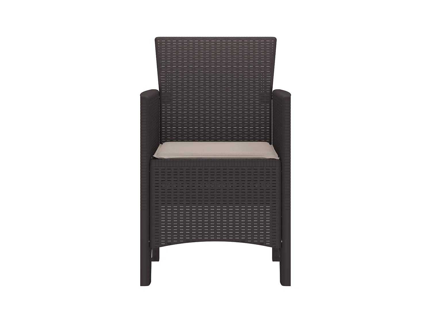 Sillas de jardín con cojines 4 piezas ratán sintético marrón