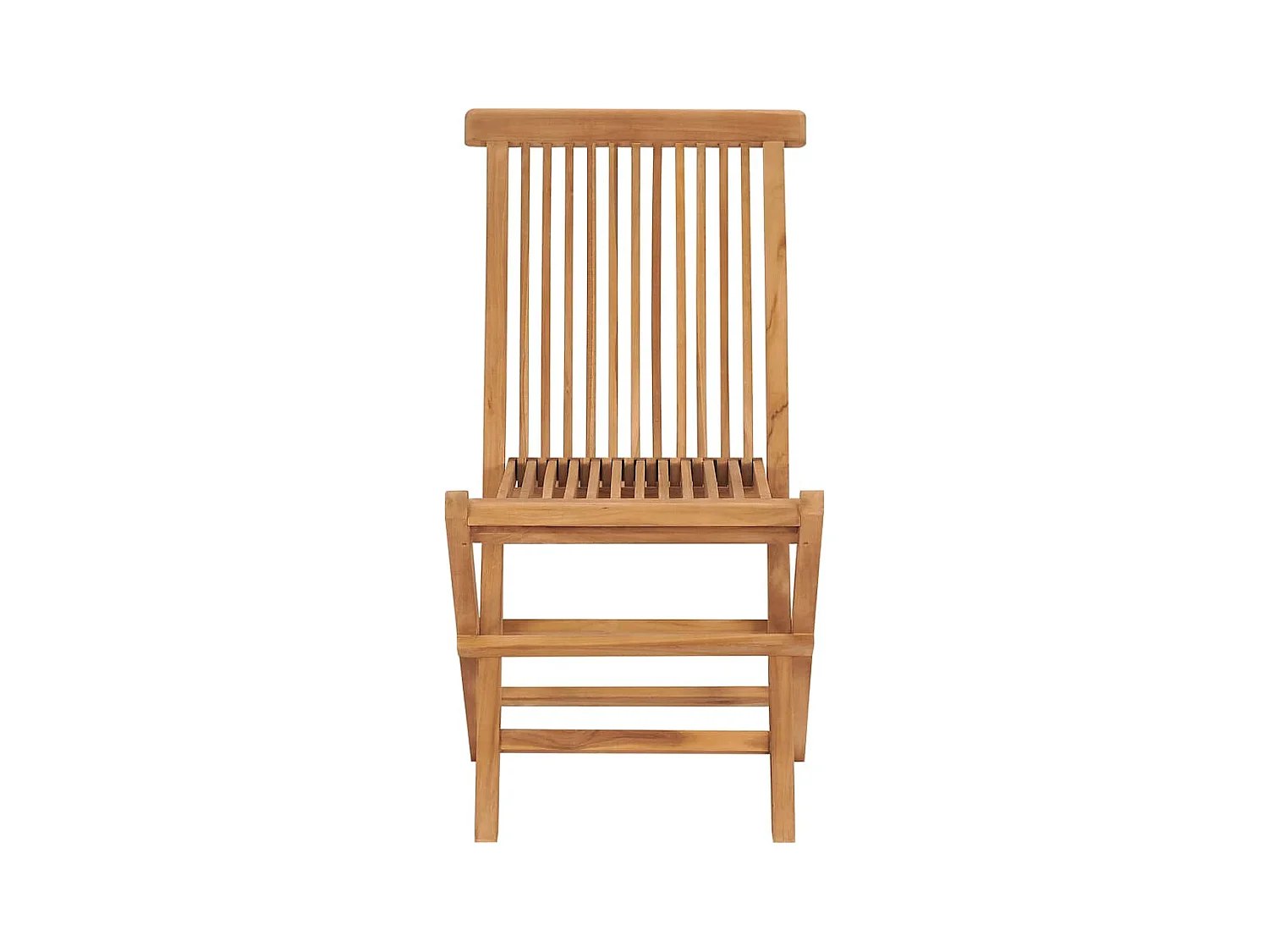 Set di 2 sedie da giardino pieghevoli in legno massello di teak