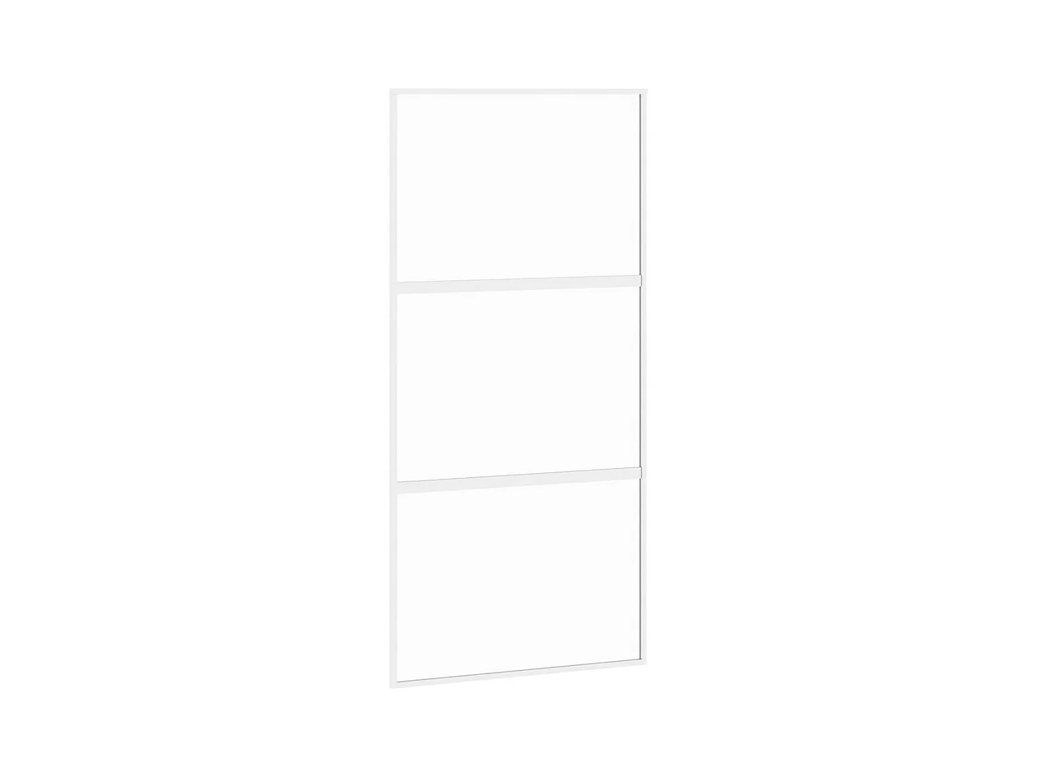 Witte schuifdeur 102,5x205 cm gehard glas aluminium