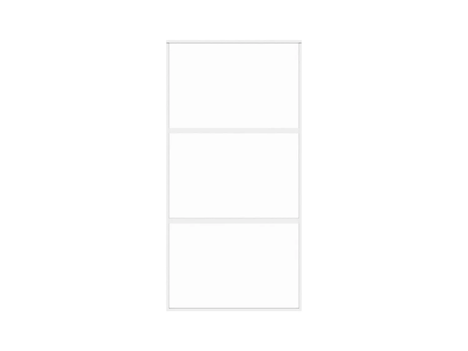 Witte schuifdeur 102,5x205 cm gehard glas aluminium