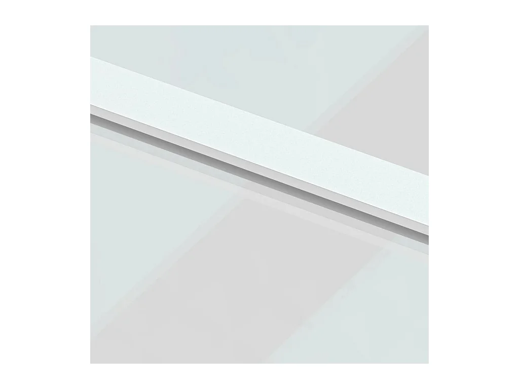 Witte schuifdeur 102,5x205 cm gehard glas aluminium