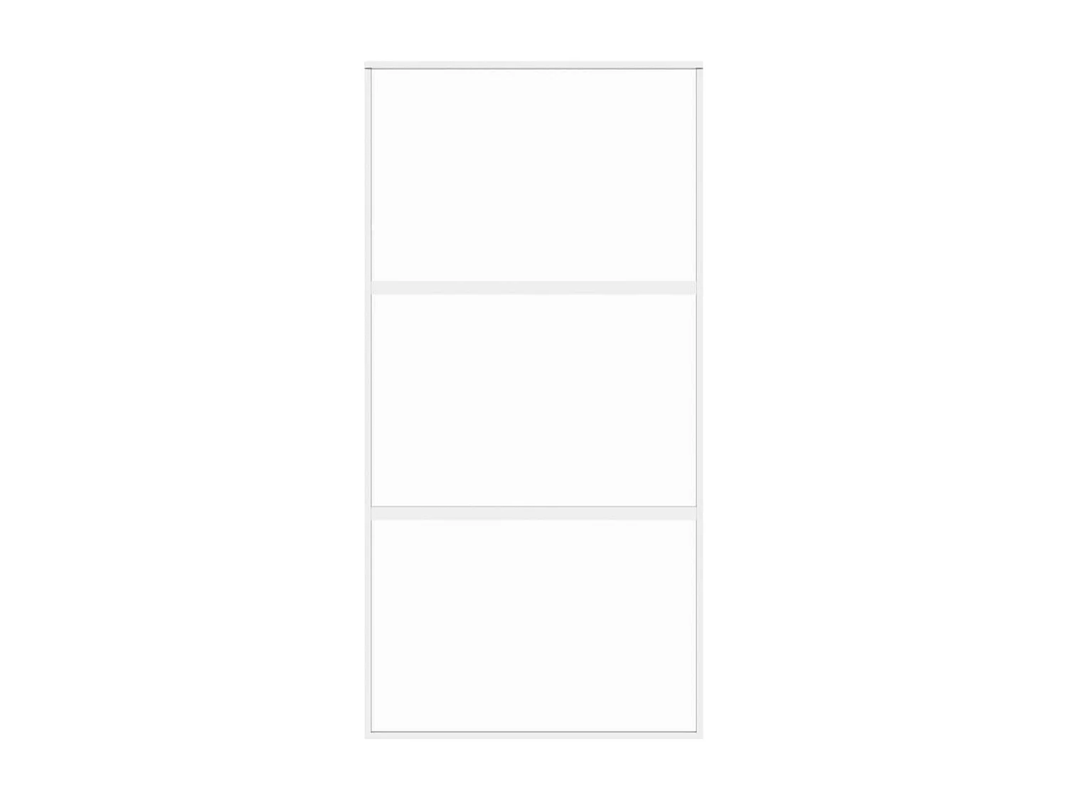 Porte coulissante blanc 102,5x205 cm verre trempé aluminium