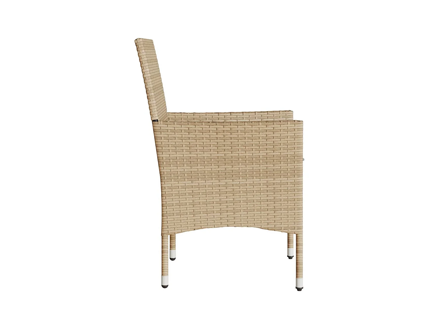 Chaises de jardin avec coussins lot de 2 beige résine tressée