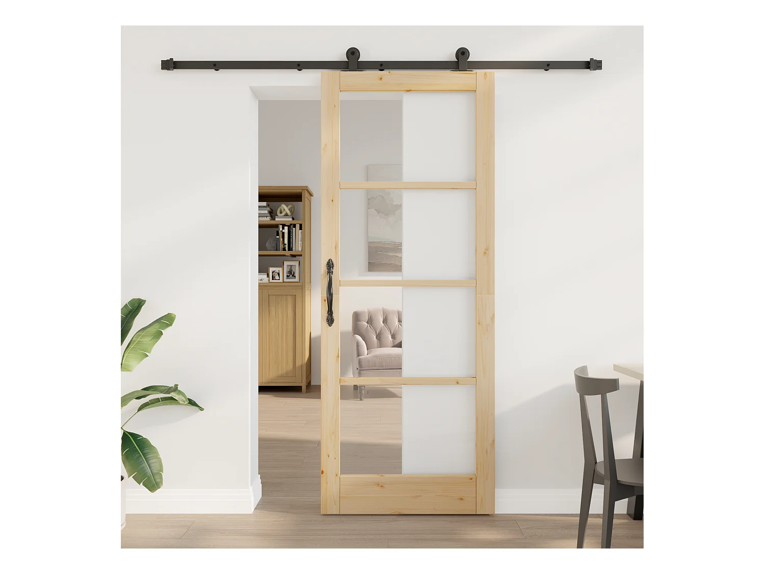 Porta scorrevole con kit ferramenta  83x211 cm