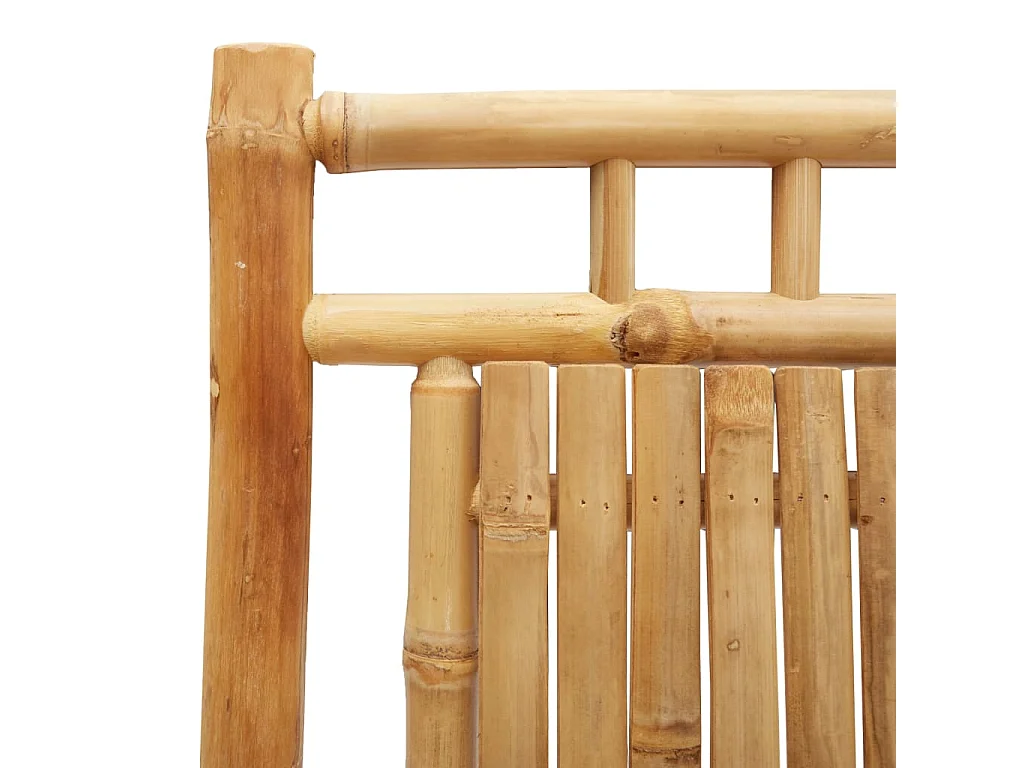 Juego de 2 sillas de jardín plegables de bambú 53x66x99 cm