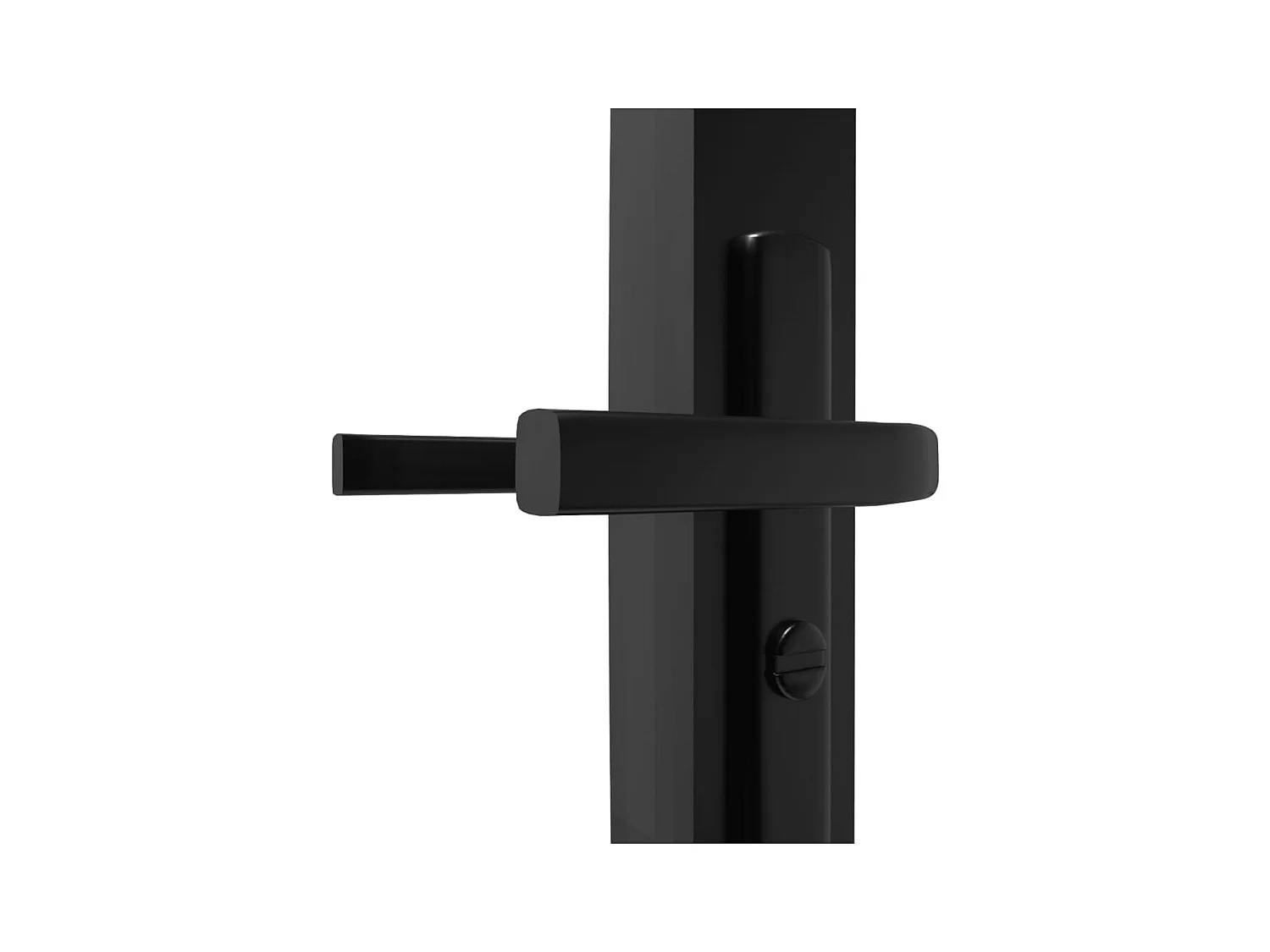 Porta interna in vetro ESG e alluminio 76x201,5 cm Nero