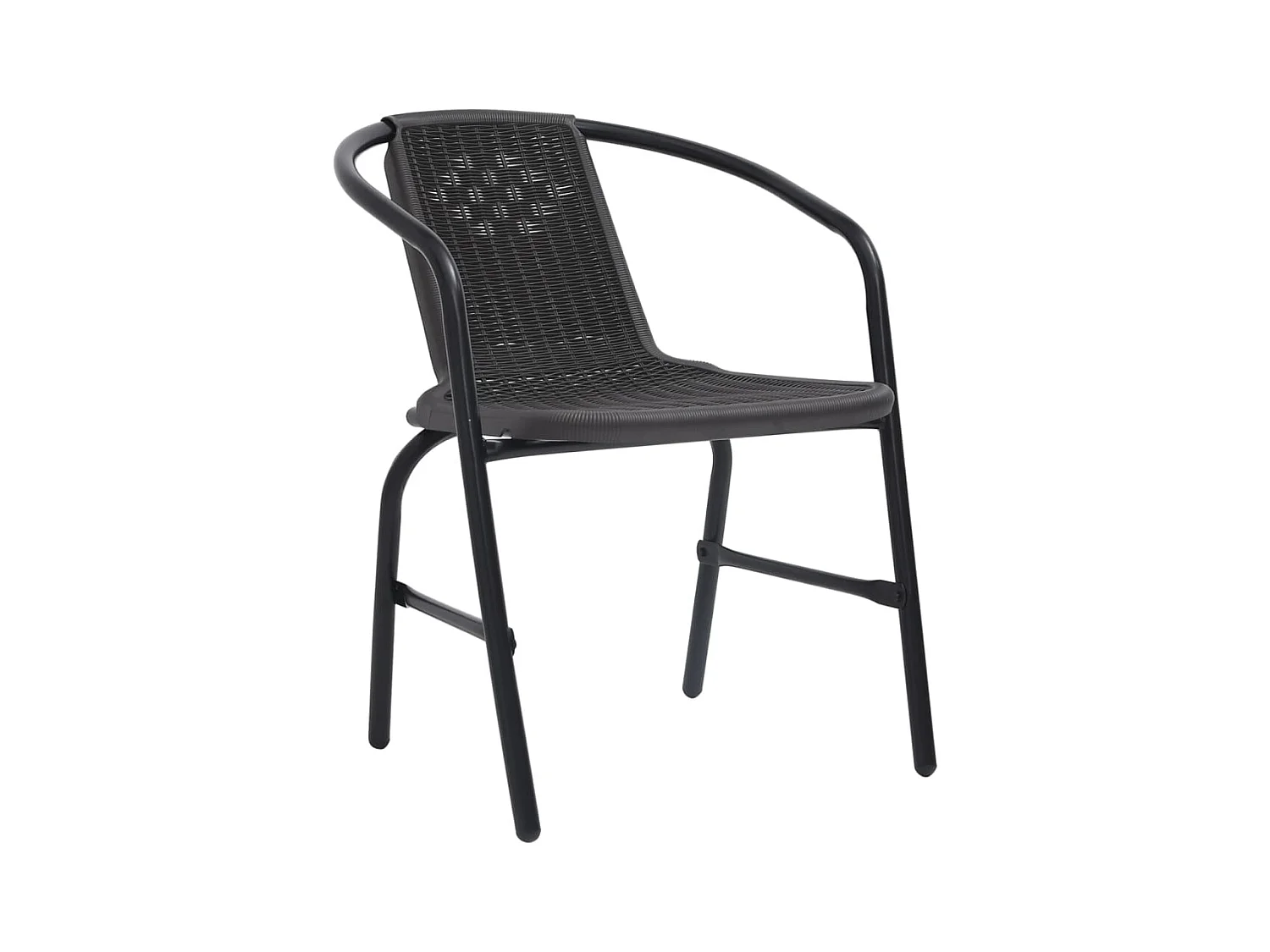 Chaises de jardin lot de 4 Rotin plastique et acier 110 kg