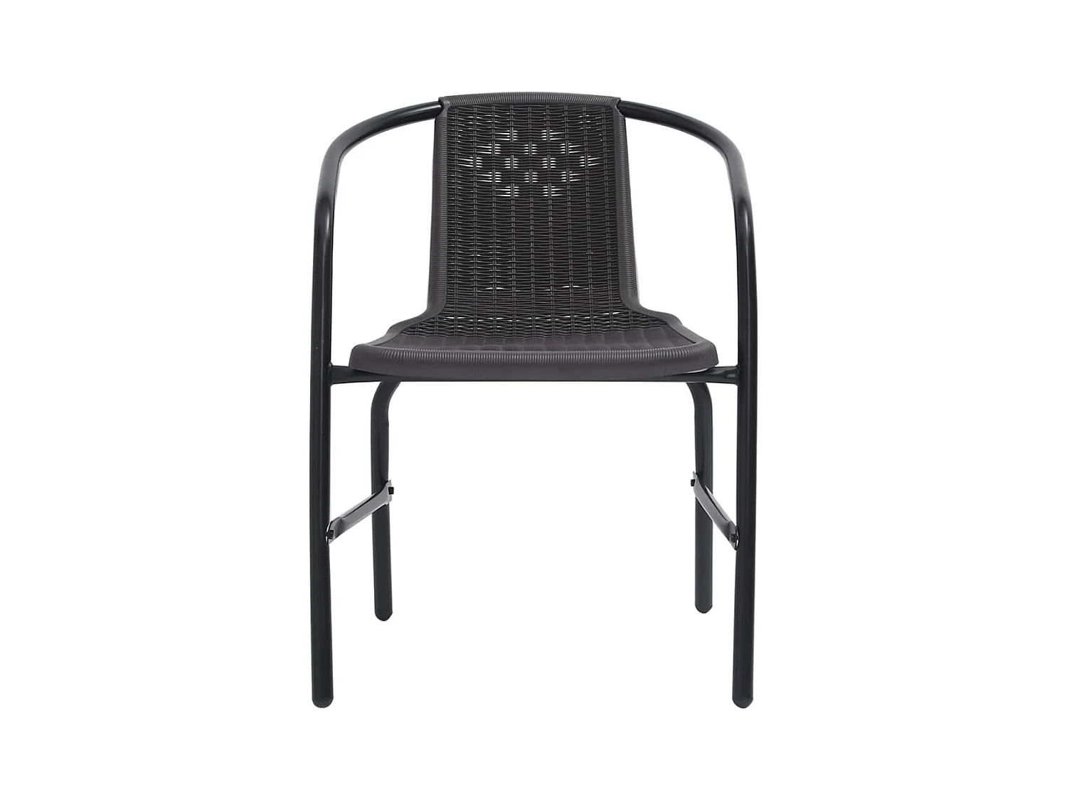 Chaises de jardin lot de 4 Rotin plastique et acier 110 kg