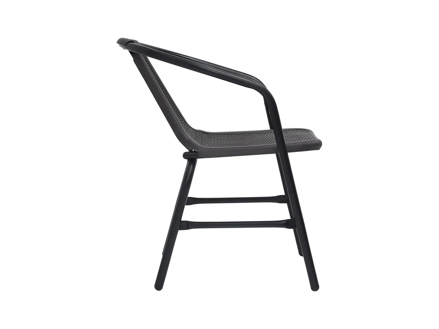 Chaises de jardin lot de 4 Rotin plastique et acier 110 kg