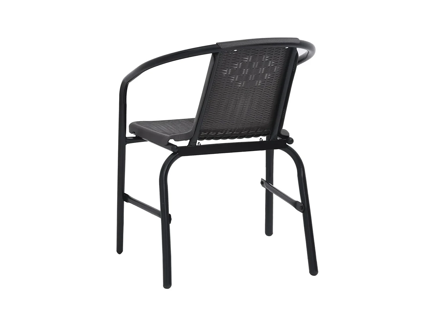 Chaises de jardin lot de 4 Rotin plastique et acier 110 kg