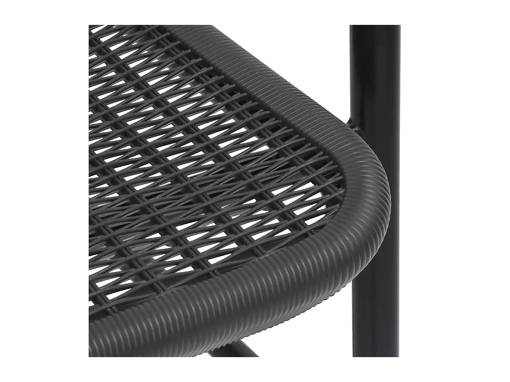 Chaises de jardin lot de 4 Rotin plastique et acier 110 kg