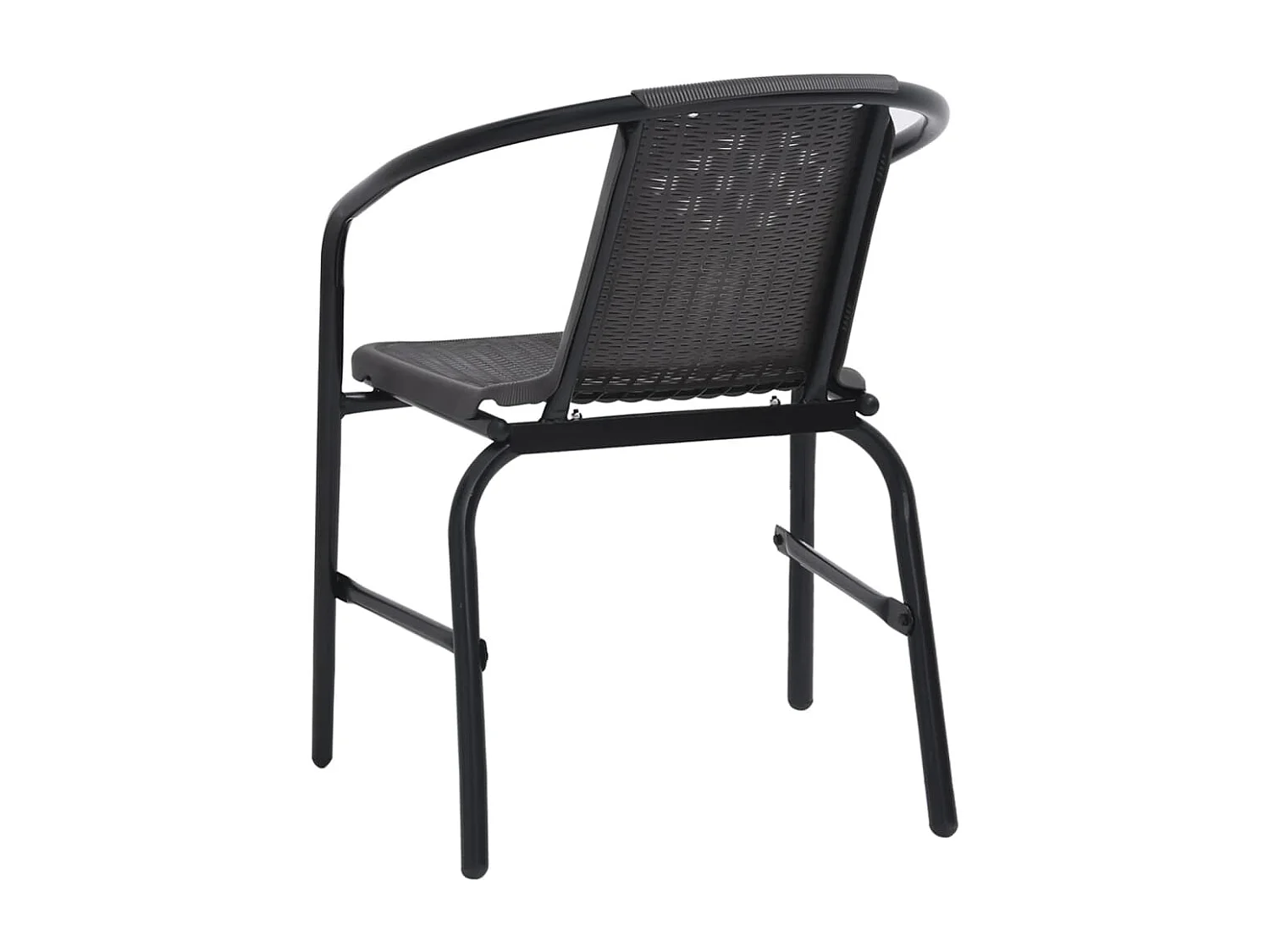 Chaises de jardin lot de 4 Rotin plastique et acier 110 kg