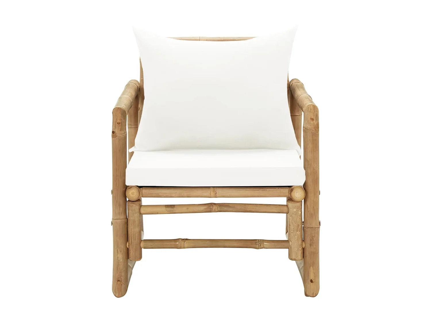 Chaises de jardin lot de 2 avec coussins et oreillers Bambou