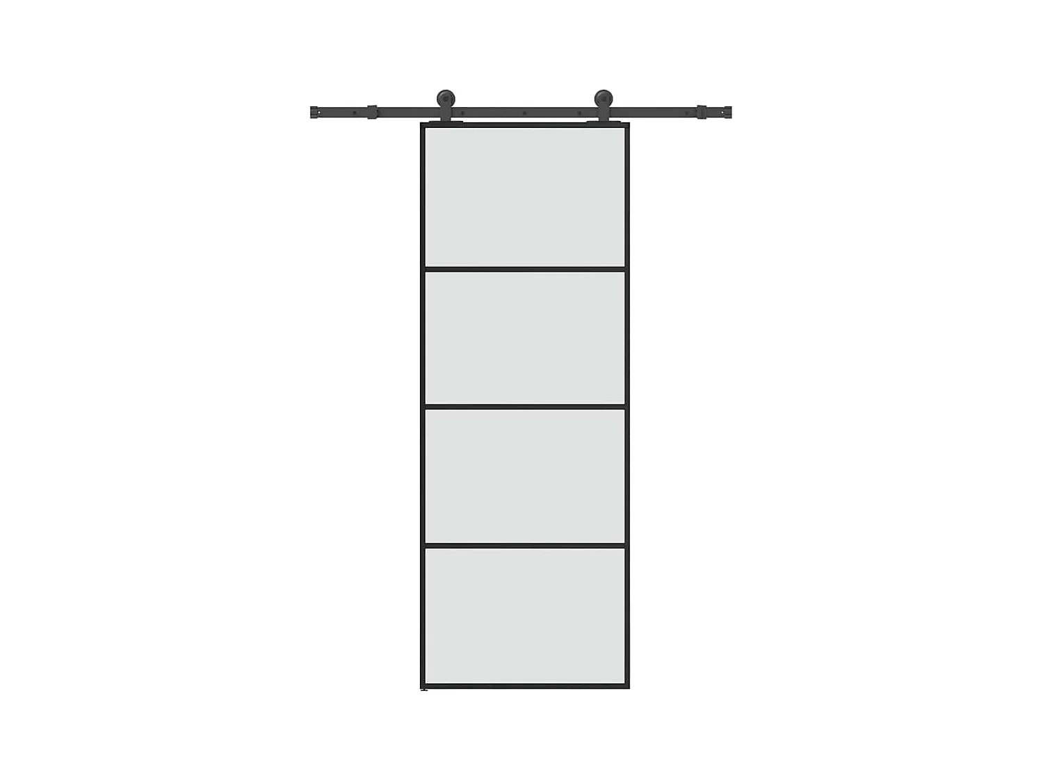 Schuifdeur met beslagset 76x205 cm ESG-glas