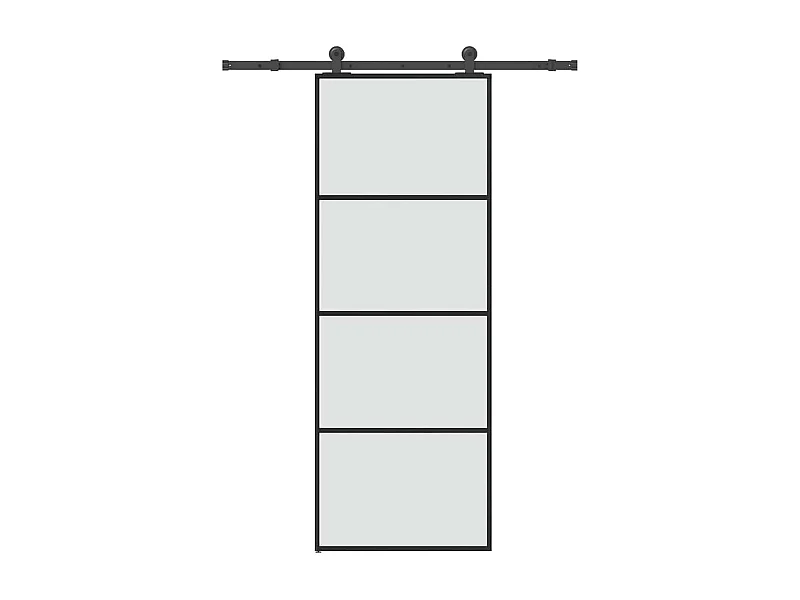 Schuifdeur met beslagset 76x205 cm ESG-glas