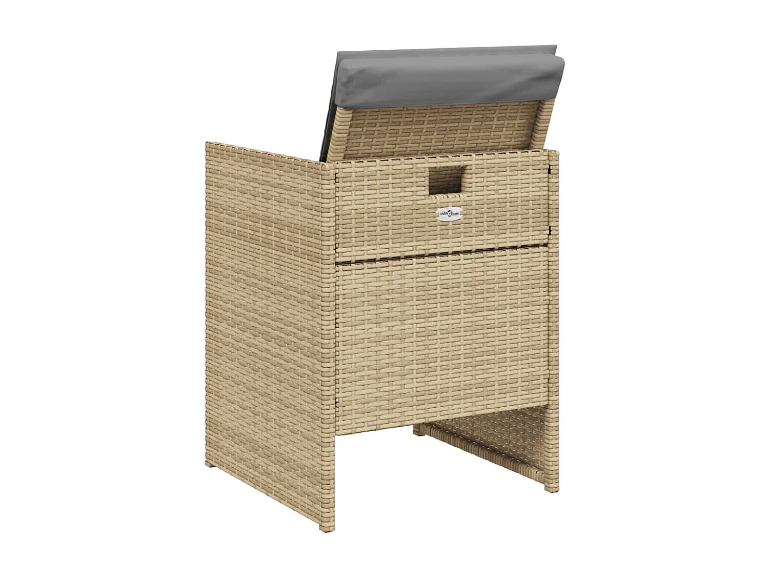 Chaises de jardin avec coussins lot de 4 mélange beige