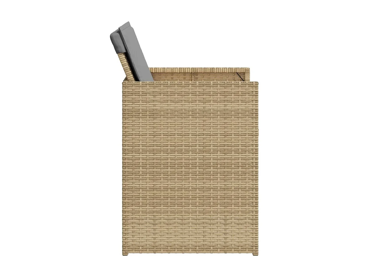 Chaises de jardin avec coussins lot de 4 mélange beige