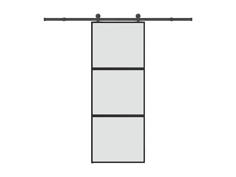 Kit ferramenta per porte scorrevoli in vetro temperato e alluminio