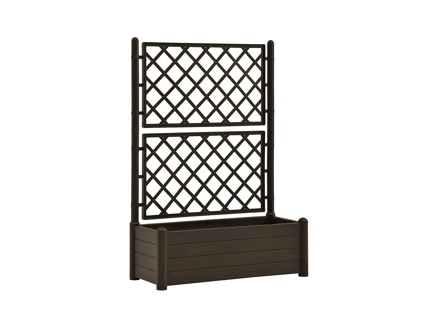 Plantenbak met trellis 100x43x142 cm PP Moka