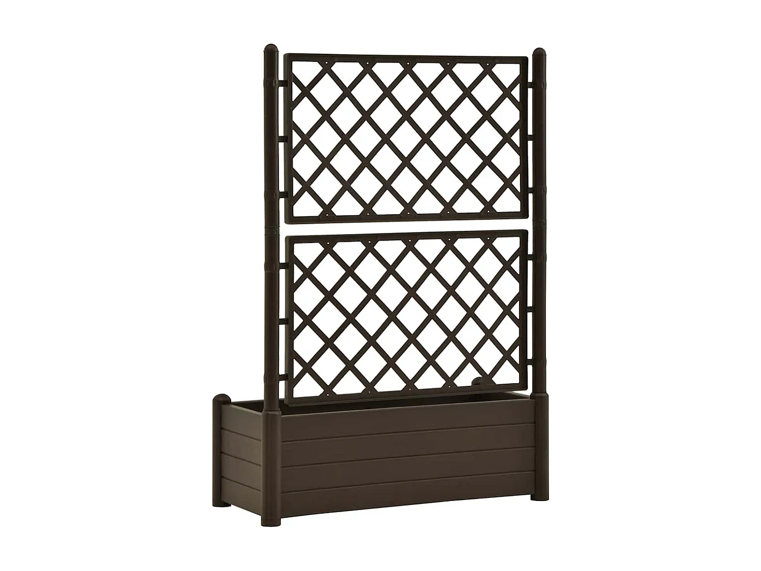 Plantenbak met trellis 100x43x142 cm PP Moka