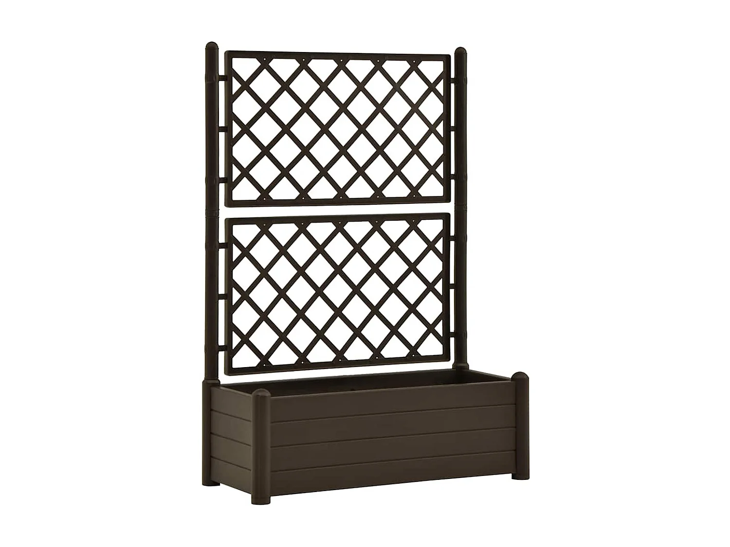 Jardinière avec treillis 100x43x142 cm PP Moka