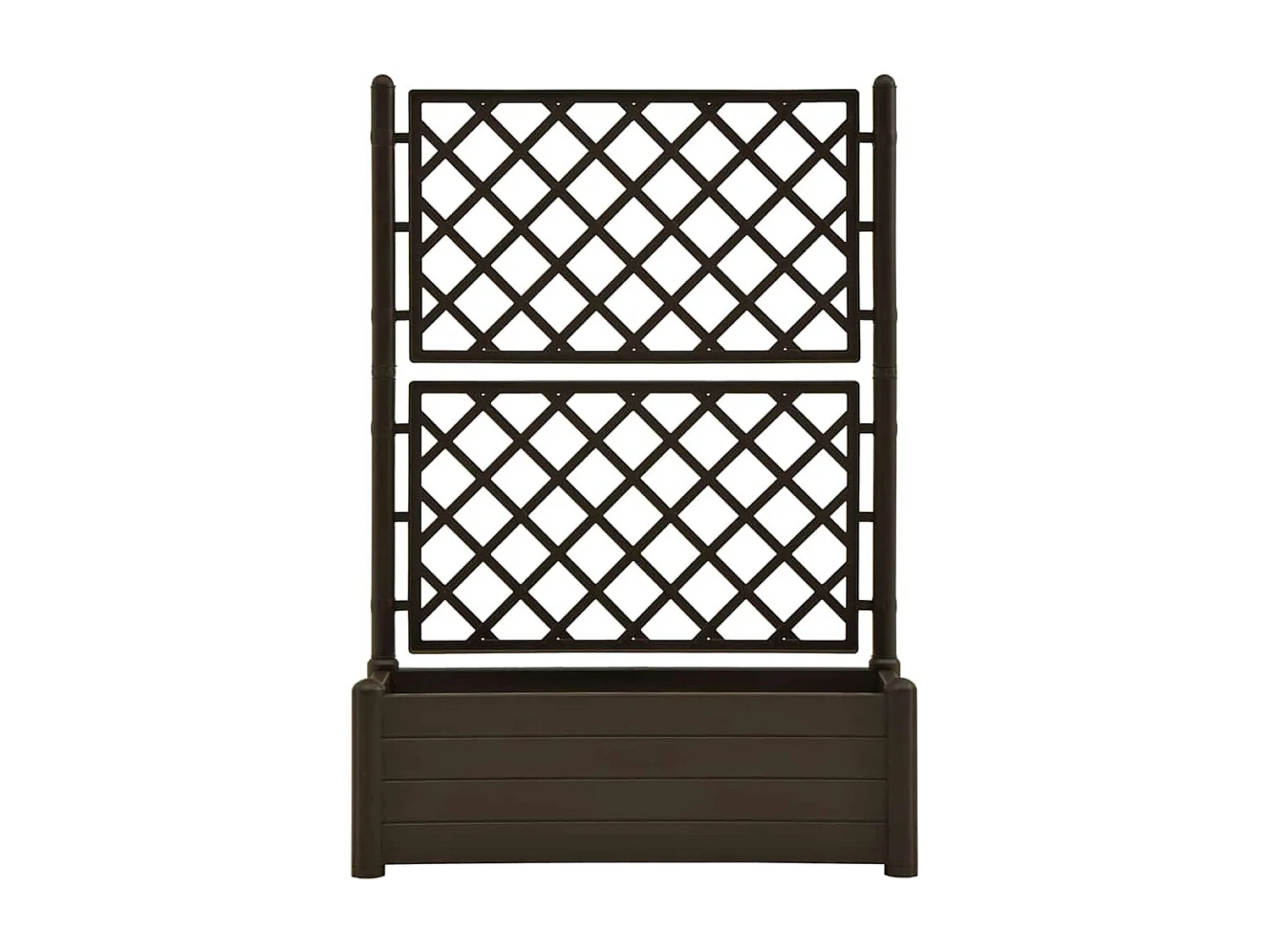 Jardinière avec treillis 100x43x142 cm PP Moka