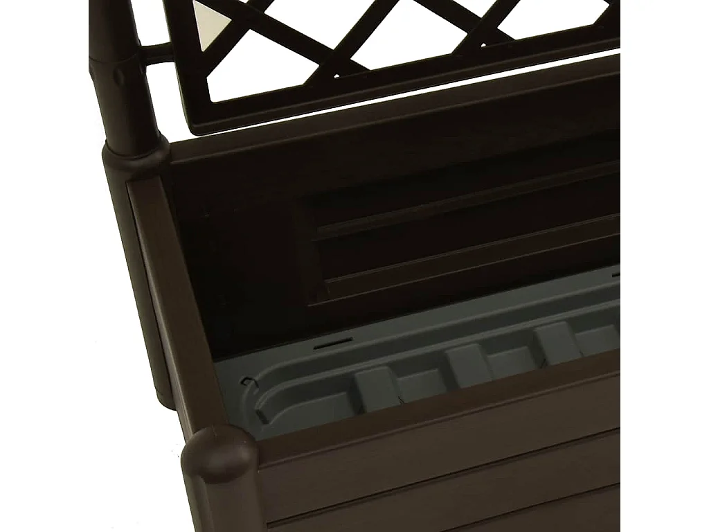 Jardinière avec treillis 100x43x142 cm PP Moka