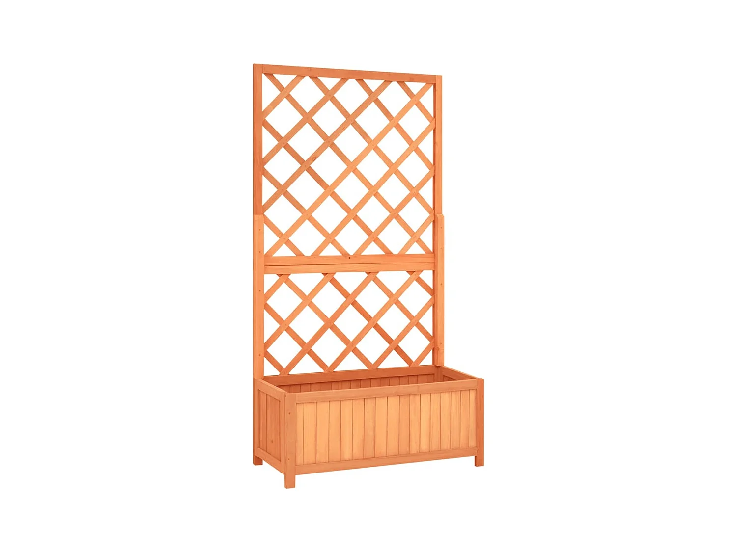 Jardinière à treillis jardin Marron 70x30x135 cm Bois de sapin