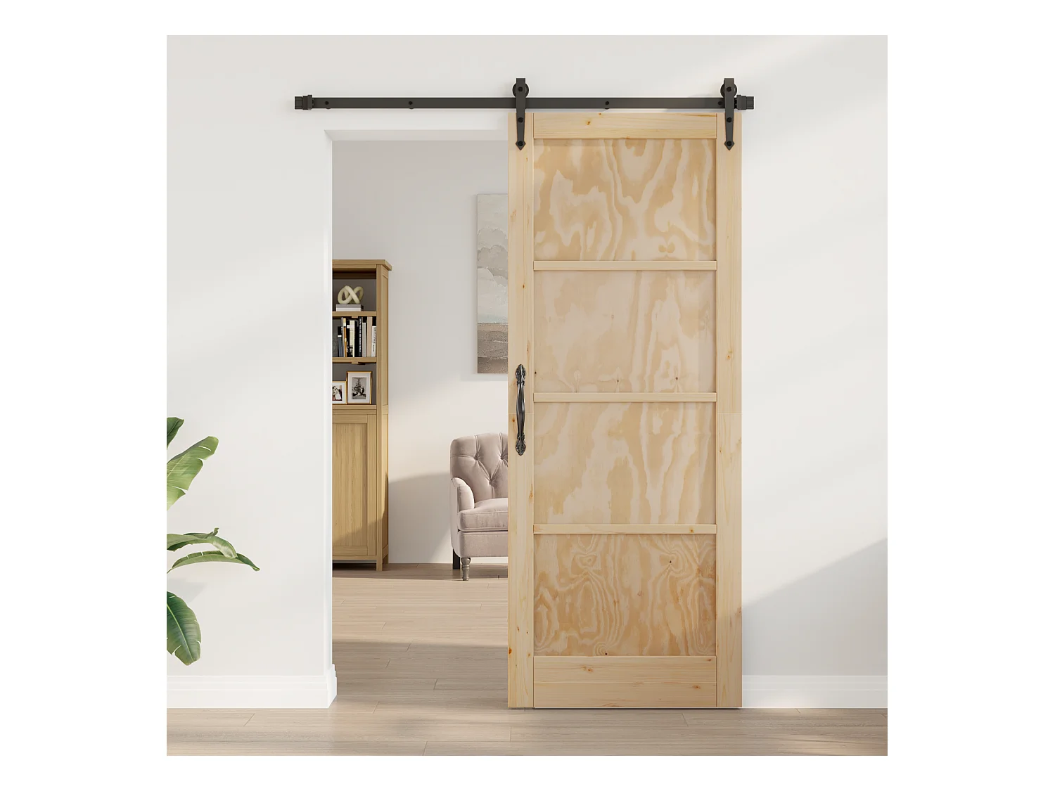 Porte Intérieure  83x211x4 cm Bois Massif Pin