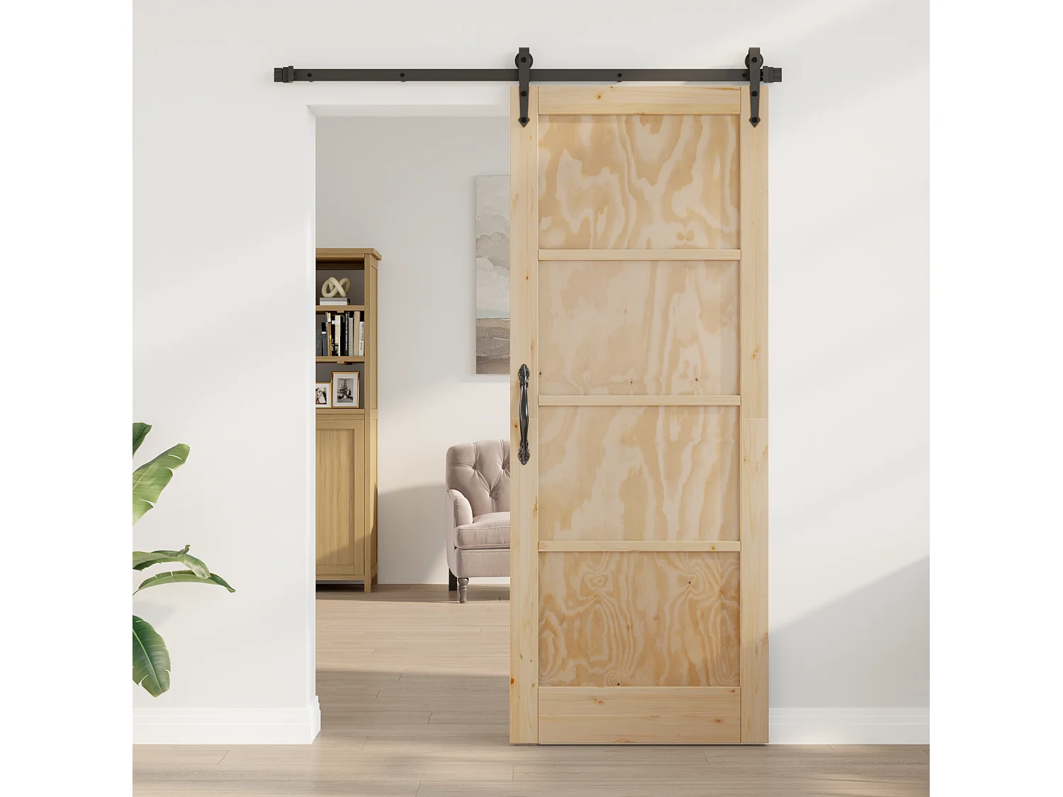 Binnendeur  83x211x4 cm Massief grenenhout