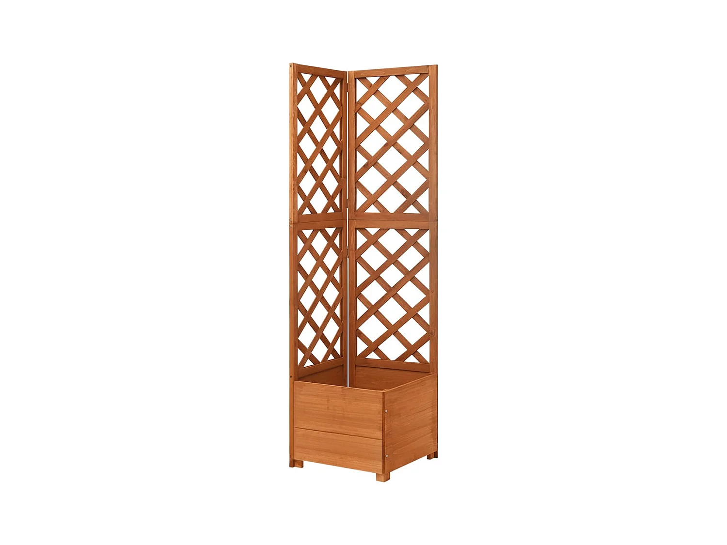 Jardinière d'angle en treillis 40x40x150cm Bois de sapin massif