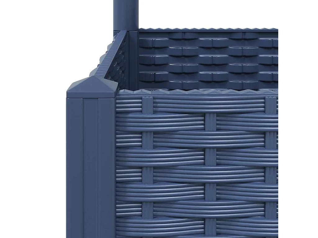 Jardinière avec treillis bleu gris 120x120x121,5 cm PP