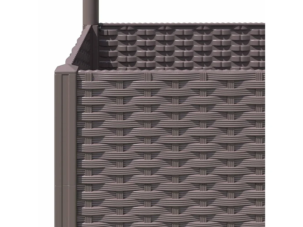 Plantenbak met trellis Bruin 120x120x136 cm PP
