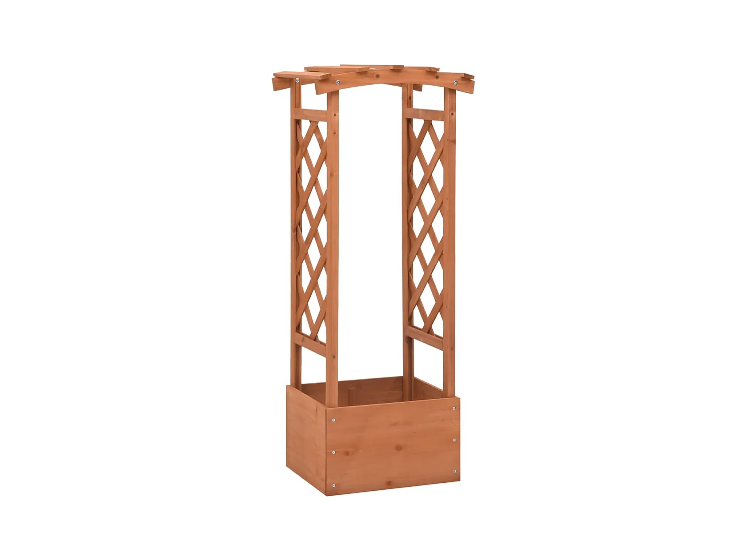 Trellis plantenbak met boog 49x39x117 cm Dennenhout