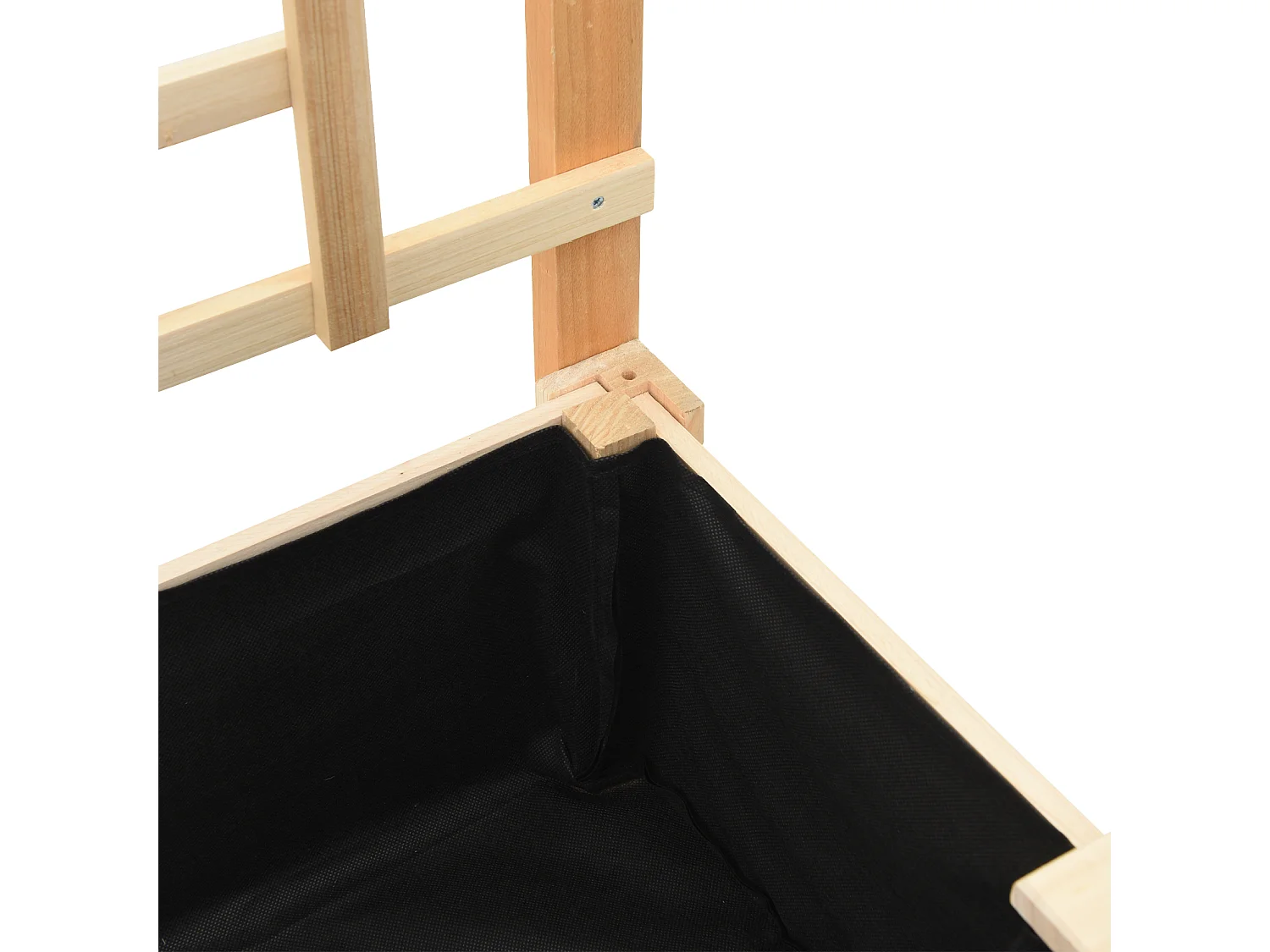 Jardinière avec treillis et étagère 71x37x152 cm en bois massif de sapin